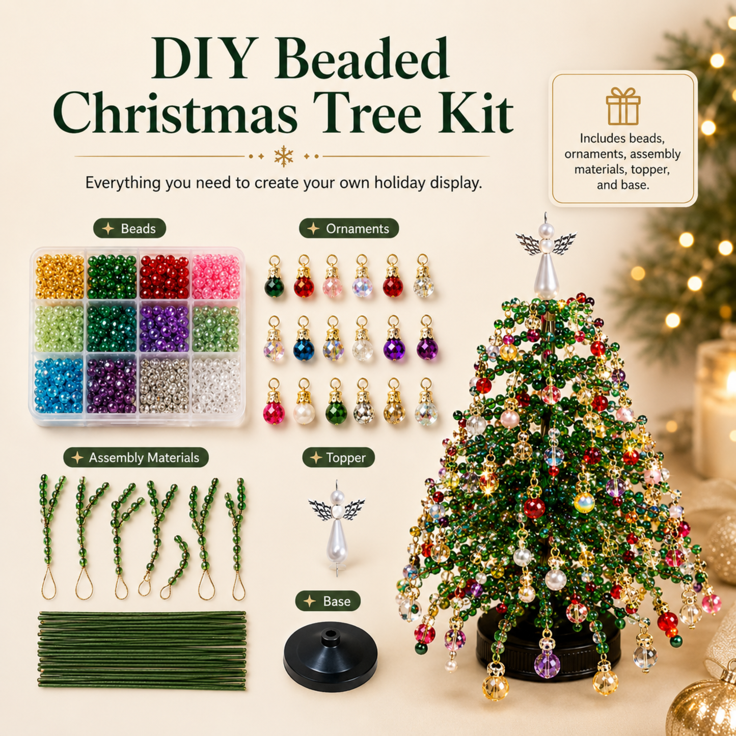 Holiday Glow™ - DIY Beaded Tree Kit